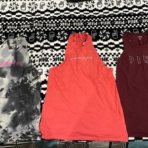 Bundle! 3 PINK VS racerback tanks